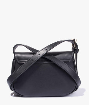 Bagira curved baguette crossbody in black