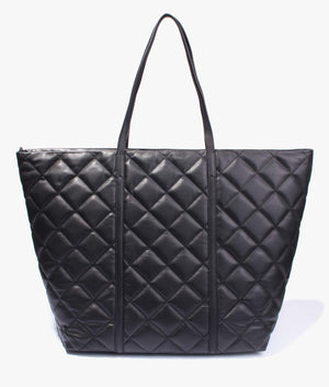 Pascale quilted studded tote in black