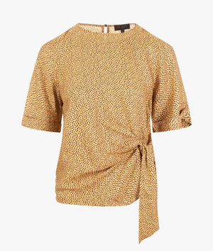 Robbiee integral tie tee shirt in black