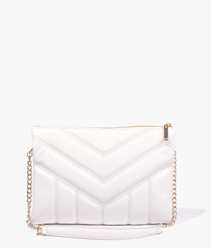 Ayahla leather puffer quilted crossbody in ivory