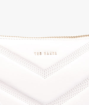 Ayahla leather puffer quilted crossbody in ivory
