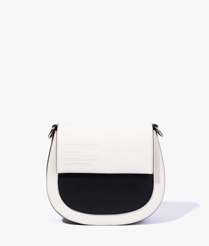 Darcell branded webbing crossbody in white