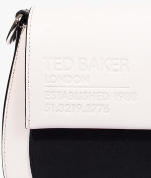 Darcell branded webbing crossbody in white