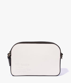 Darcelo branded webbing camera bag in white