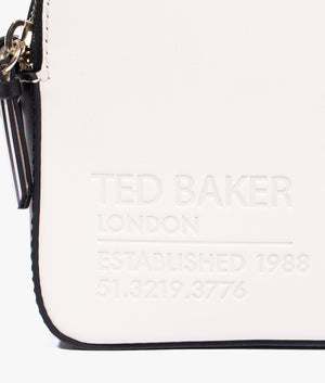 Darcelo branded webbing camera bag in white