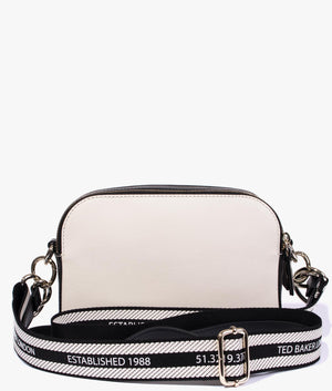 Darcelo branded webbing camera bag in white