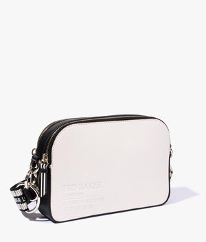 Darcelo branded webbing camera bag in white