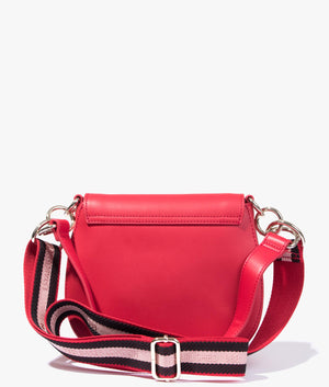 Darcell branded webbing crossbody in red