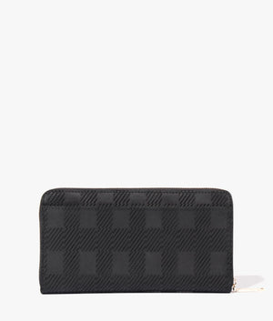Cheklia house check zip around purse in black