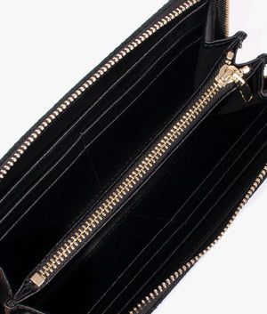Cheklia house check zip around purse in black