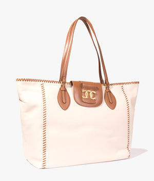 Edali whipstitch detail large shopper in natural