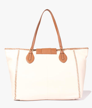 Edali whipstitch detail large shopper in natural