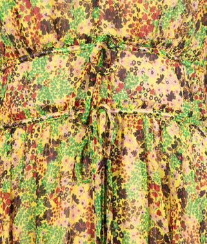 Umah tie midi dress in light yellow