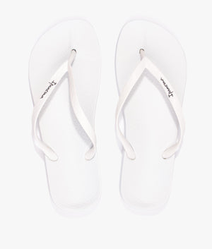 Anatomic colors flip flops in white