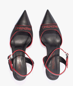 Ballerina court shoe in black
