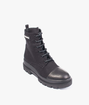 Combat boot in black