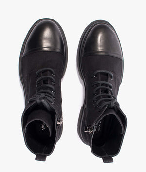 Combat boot in black