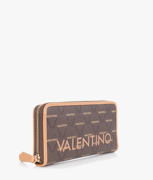 Liuto zip wallet in brown