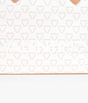 Liuto logo print shopper in ecru