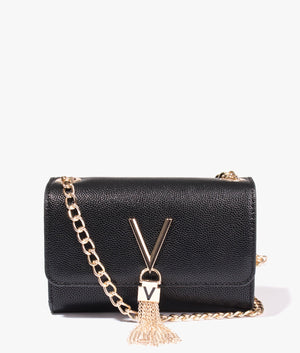 Divina small clutch in black & gold