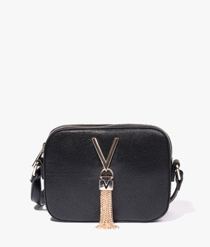 Divina camera bag in black & gold