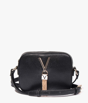 Divina camera bag in black & gold