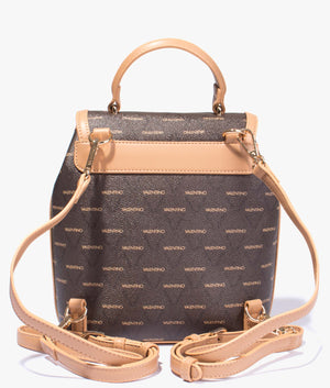Alder logo backpack in brown multi