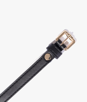 Emma winter slim belt in black & gold