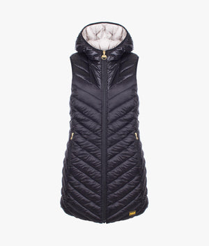 Cosford reversible gilet in black & silver cloud