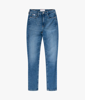 High rise skinny jean in medium denim