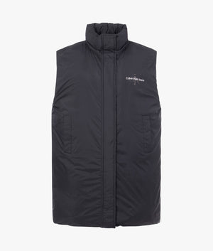 Long vest jacket in black