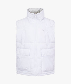 Reversible gilet in bright white