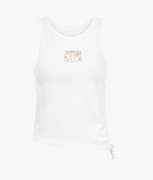 Side gathering tank in ancient white