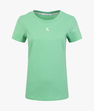 Micro mono logo slim tee in neptunes wave