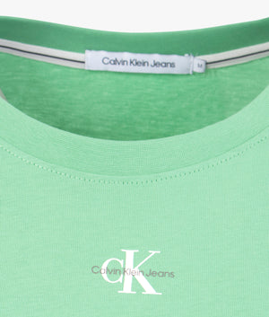 Micro mono logo slim tee in neptunes wave