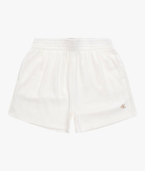 Waffle loose shorts in greige