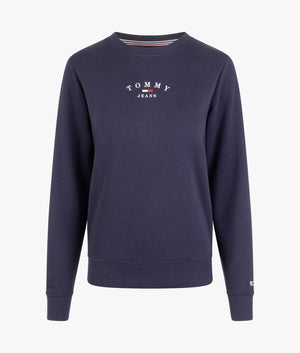 Regular essential logo sweat in twilight navy