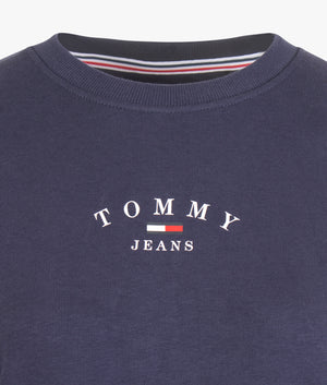 Regular essential logo sweat in twilight navy