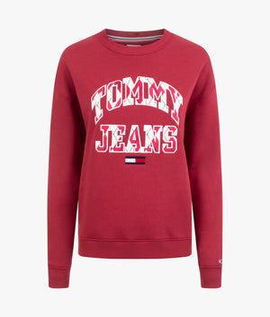 Boxy college argyle sweatshirt in cranberry crush