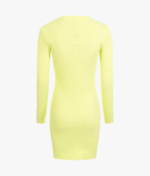 Corset badge dress in light citrus