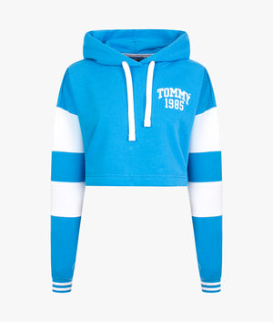 Crop tommy 85 hoody in deep sky blue