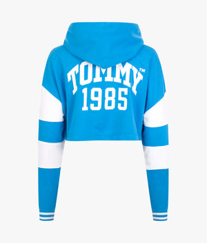 Crop tommy 85 hoody in deep sky blue