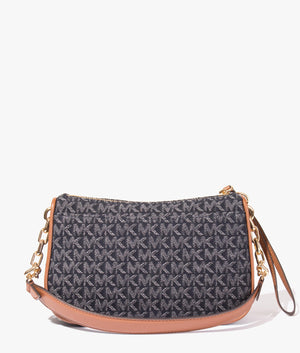 Michael Kors Jet set charm leather shoulder bag in dark denim