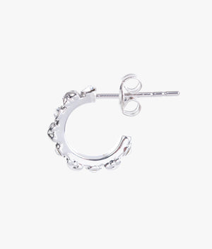 Bozena mini star huggie earrings in silver