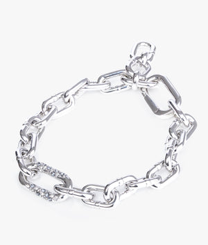 Orion pave chain bracelet in silver