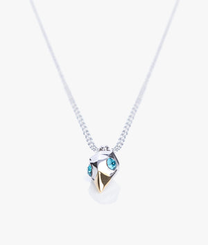 Helena bird skull pendant in silver