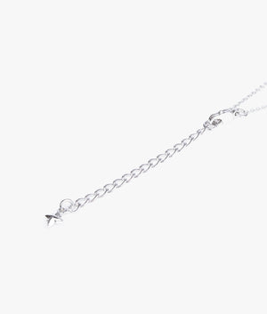 Irulan crystal pin chain necklace in silver