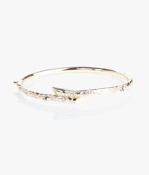 Spina crystal thorn cuff in gold