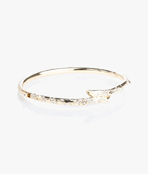 Spina crystal thorn cuff in gold
