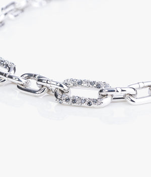 Orion pave chain necklace in silver